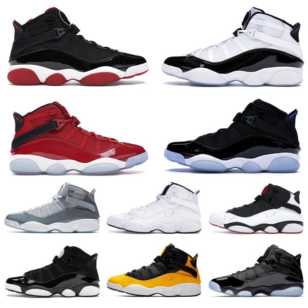 

ale air jordan retro 6 ring 6s bred men basketball shoes taxi concord space jam university red mens trainers sports sneakers, White;red