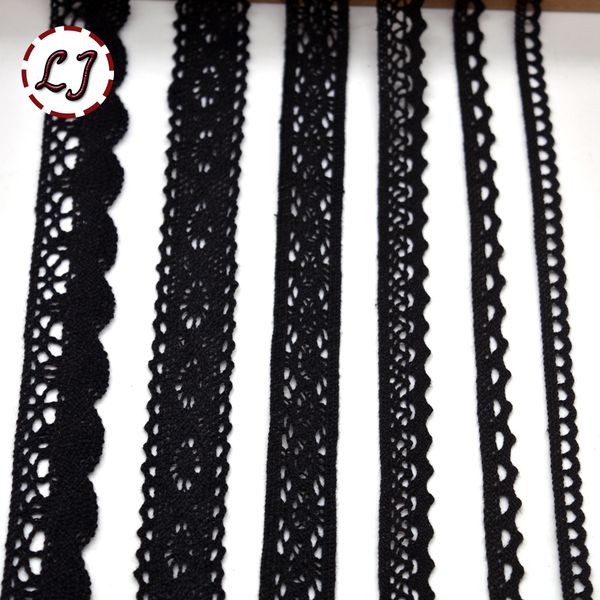 

new arrived 5yd/lot black lace fabric ribbon cotton lace trim sewing material for home curtains garment accessories diy, Pink;blue