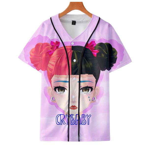 

cry baby melanie martinez role-playing thin baseball uniform jacket fashion short-sleeved jacket casual, Black;brown