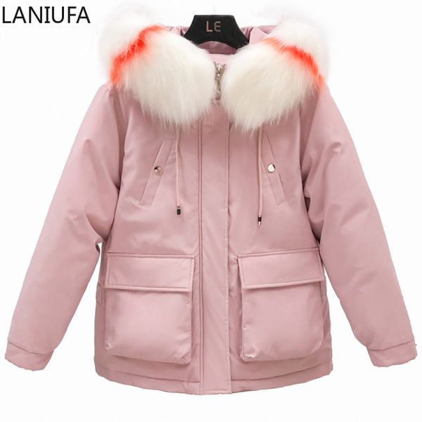 

winter women jackets parkas 2019 fashion thick warm long sleeve jackets casual loose sweet female women parkas p251, Black