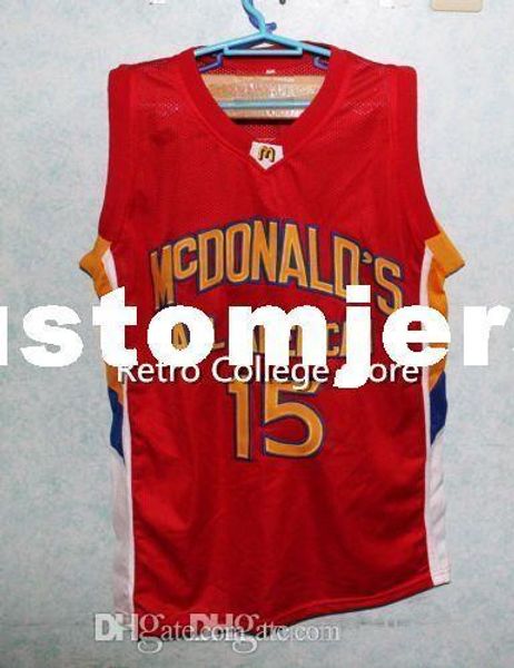 

#15 blake griffin dolphins mcdonald all american basketball jersey retro stitched sewn customize an s-6xl vest jerseys ncaa, Black;blue