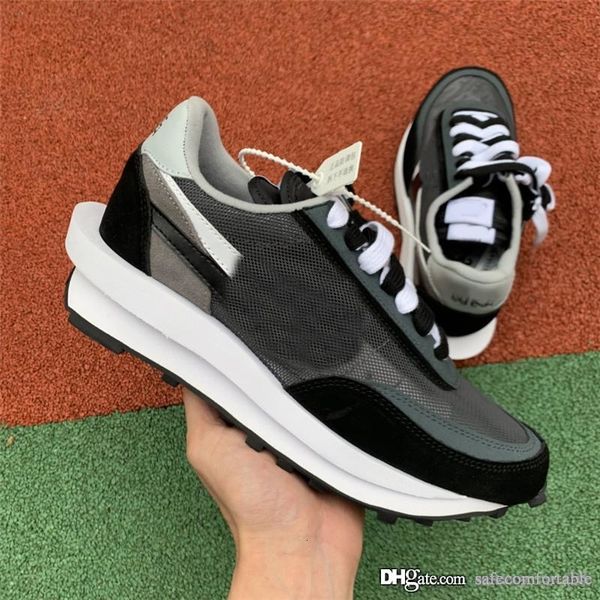 

2019 authentic sacai x ldv waffle daybreak pink green black white grey sports sneakers ldwaffle with original box sports 87sacainlkes