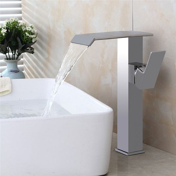 

bathroom and cold brass chrome/antique/black oil basin faucet waterfall faucet sink faucet single handle water tap