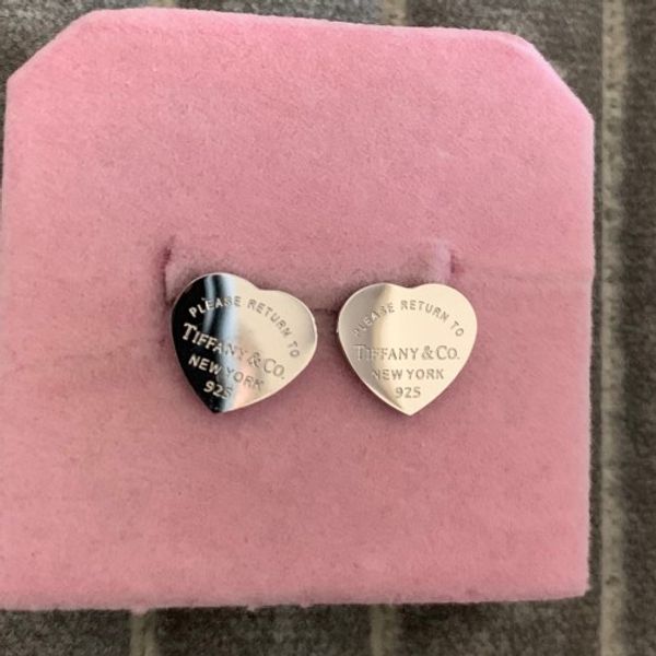 

2019 famou brand titanium teel gold ro e ilver tud earring cla ic heart hape brand women charm love earring fa hion jewelry whole ale