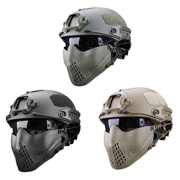

multifunction riding pilot mask dual mode headband system outdoor tactical protective mask, Black
