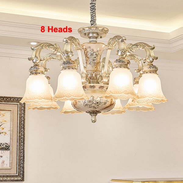 

европейский стиль роскошные старинные смолы хрустальная люстра освещение стеклянная люстра огни ретро светодиодные подвесные светильники для