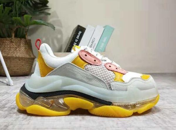 

hot !! 2019 мода paris 17fw triple-s кроссовки triple s повседневная папа обувь для мужчин женщин бежевый черный ceahp спортивный дизайнер р, Black