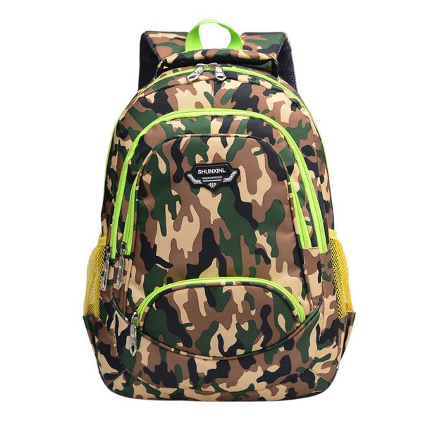 

дети нейлон мешок школы студент камуфляж ортопедический schoolbag путешествия воспитанники рюкзак подросток мальчики primary mochila учиться