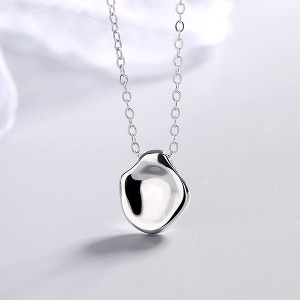 

new arrival 925 sterling silver geometric pendant necklace for women statement silver color collar necklaces party gifts