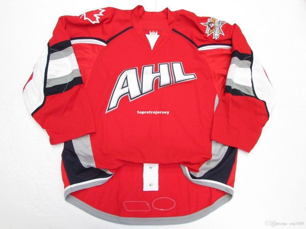 

custom 2010 ahl all star game portland red edge 2.0 7287 hockey jersey stitch add any number any name mens hockey jersey xs-6xl, Black;red