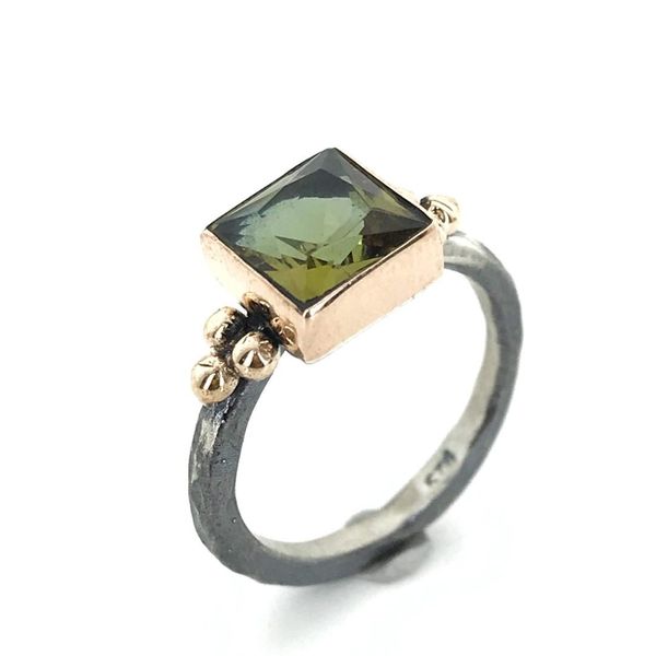 

багет zultanit камень аутентичные ручной работы серебряное кольцо, Golden;silver