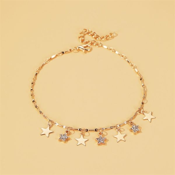 

золото лодыжки браслет звезда пляж аксессуары boho ювелирные изделия сандалии женщин цепи тела летние комплекты лучшего друга голодает перев, Red;blue