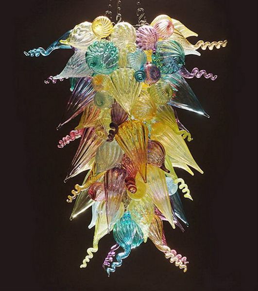 

blown glass art chandelier led light source ac 110v 240v murano glass pendant lamps european crystal art chandelier