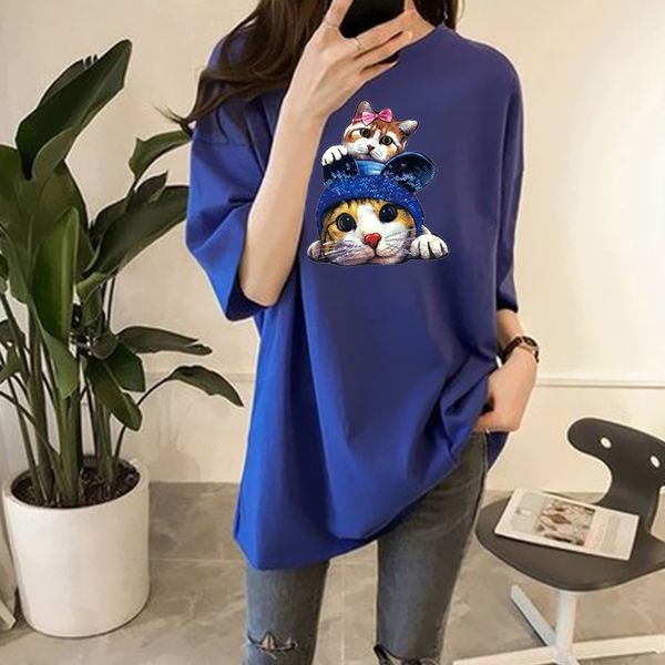 

2020 short-sleeved student loose printed women's 2020 short-sleeved student loose printed women's -shirt -shirt, White