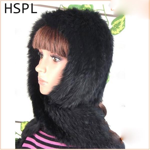 

hspl warm fur hat with scarf - keep warm in windy and snow in winter, Blue;gray