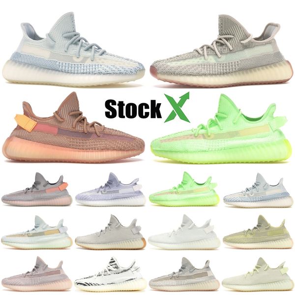 

yecheil black static reflective synth antlia kanye west running shoes gid glow clay beluga 2.0 butter semi men women designer sneakers, White;red