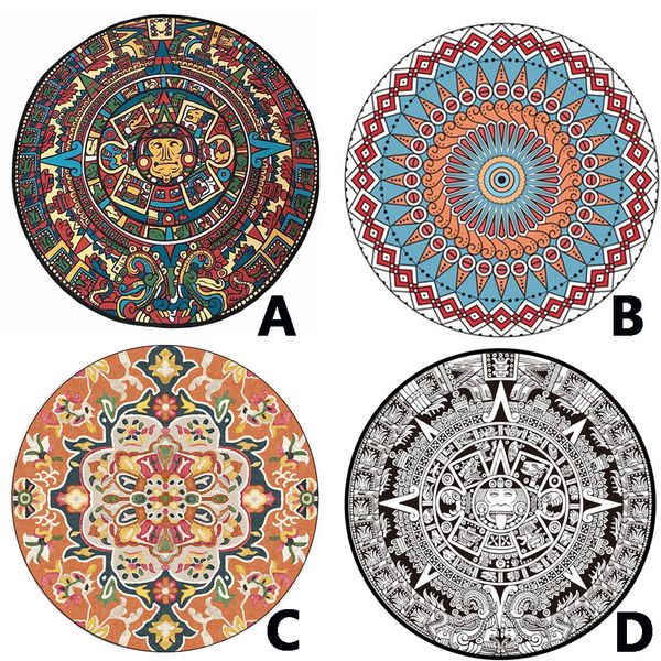 

mandala rug round sandy beach throw rug blanket camping tent travel mattress velvet fabric carpets for room chair area l613