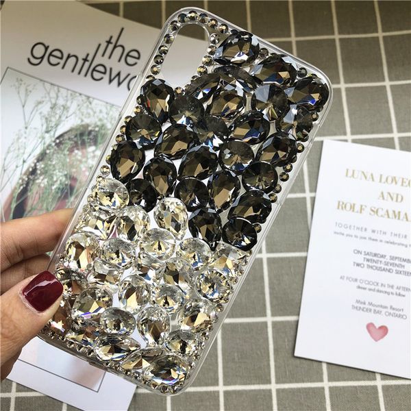 

girl style hand made for iphone x rhinestone case full screen diamond rhinestone case tpu silicone rhinestone cover