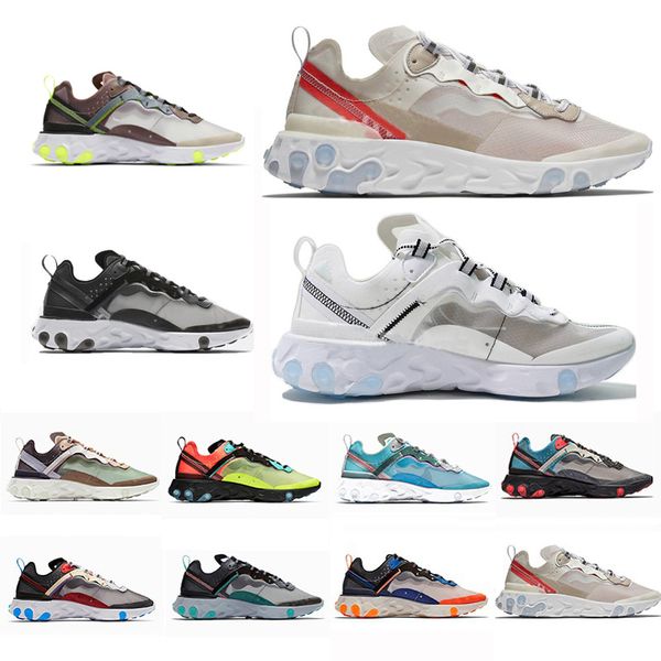 

New React Element 87 Undercover X S0UTH Coming speed running shoes men women designer sports shoes Sail Desert Sand sneakers shoes size36-45