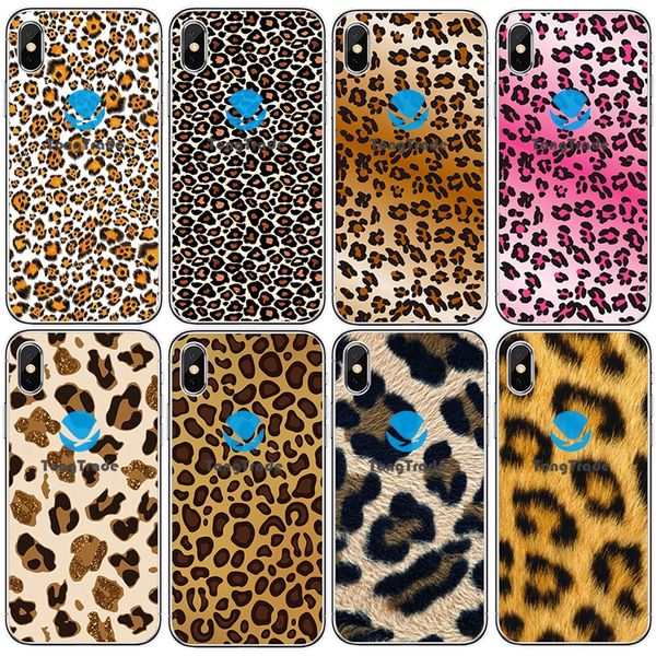 

[tongtrade] soft silicone tpu case for iphone 8 7 6s 5s x xs 11 pro max plus huawei p30 p20 vintage retro street style leopard print case