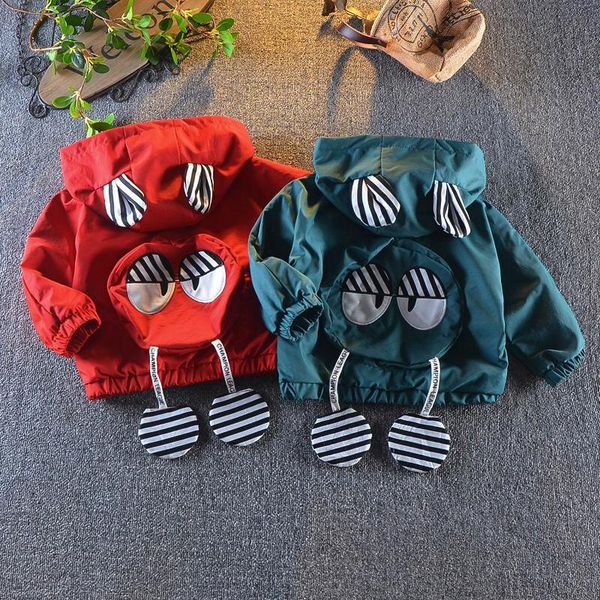 

ребенок мальчики и девочки пальто 0-5 лет простой и стильный 2020 новый мультфильм вышитые глаза детская куртка унисекс дети куртка, Blue;gray