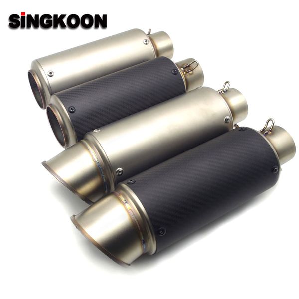 

for gts bws 125 gsr 750 pitbike dax msx 125 51/ 6mm inlet universal motorcycle exhaust scape moto muffler pipe