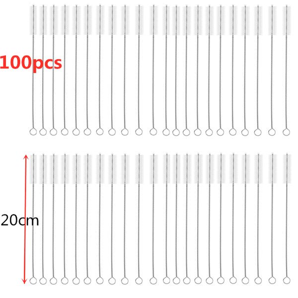 

100pcs 20cm drinking straws brushes pipes brush cleaning brush for glass straws cleaner