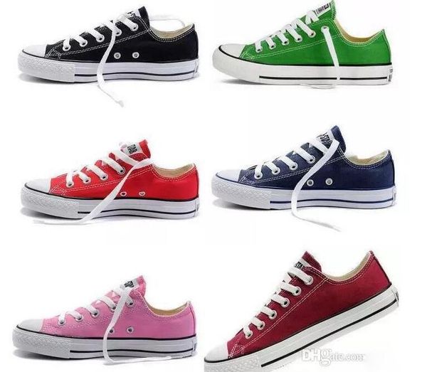 

new high casual shoes low style sports stars chuck classic canvas shoe sneakers mens/womens canvas shoes big size 35-46, Black