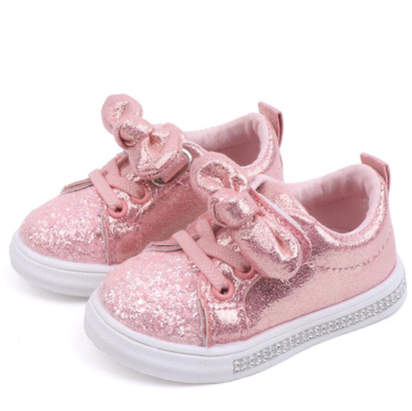 

baby kids shoes girls casual shoes glitter toddler girl sneakers soft bottom casual kids children girls bling, Black