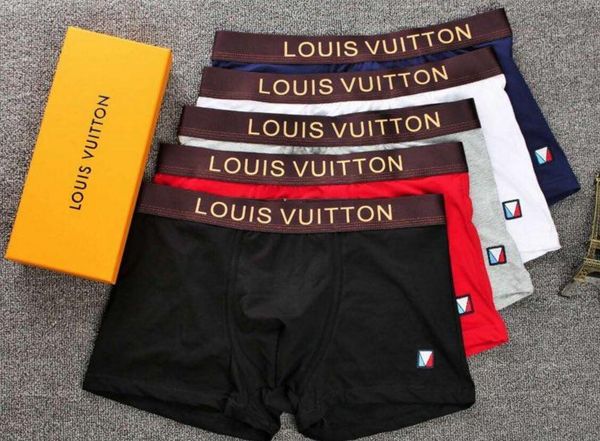

2020 breathable men underwear oft men boxer brief letter abd 13 loui vuitton underpant for men male hort boxer, Black