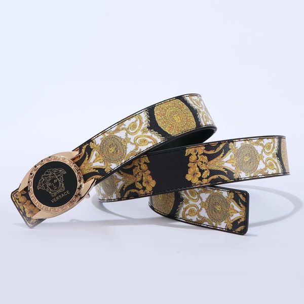 

2019 new fashion mens business belts buckle genuine leather belts for men waist, Black;brown