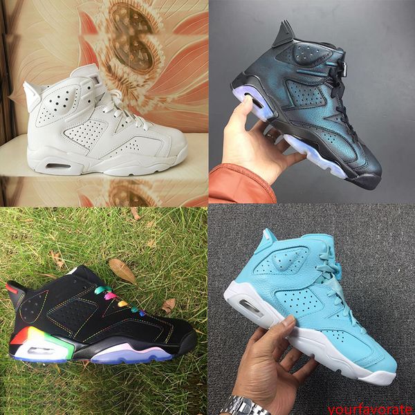 

with box new all white 6 6s basketball shoes mens women still blue chameleon classic trainers triple s designer shoes sports sneakers 36-47
