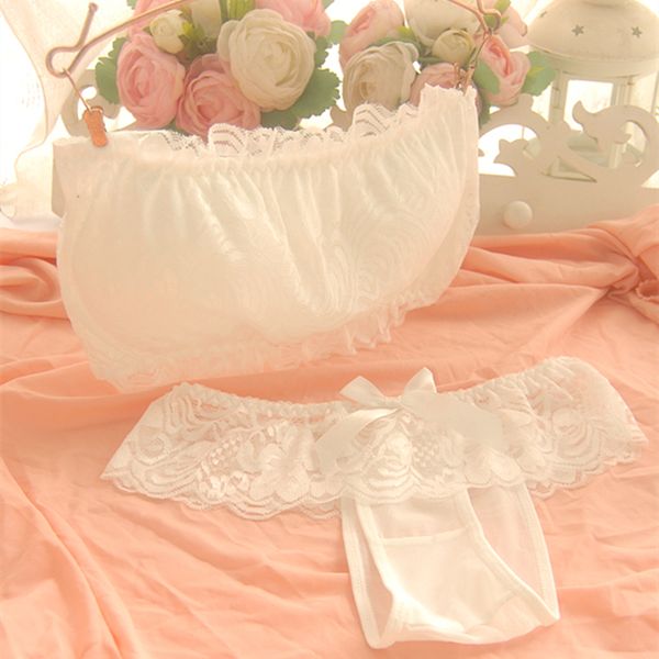 

2016 lace tube young girl underwear sweet vest design comfortable wireless women's bra set, Red;black