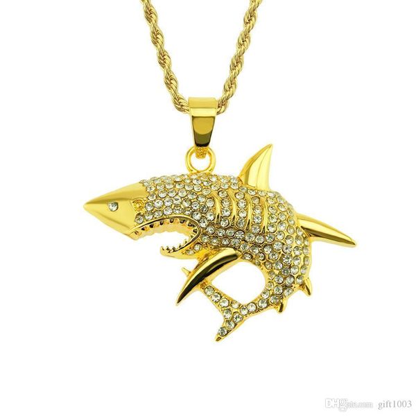 

2020 Brand Designer Necklace Western New Hip Megalodon Pendant Hot Diamond Pendant Shark