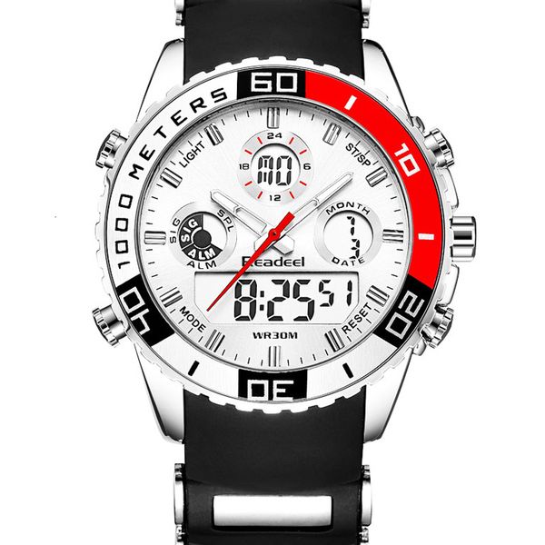

top new brand watch men дата день светодиодный дисплей престижное спортивные часы digital military мужские кварцевые наручные часы relogio l, Slivery;brown