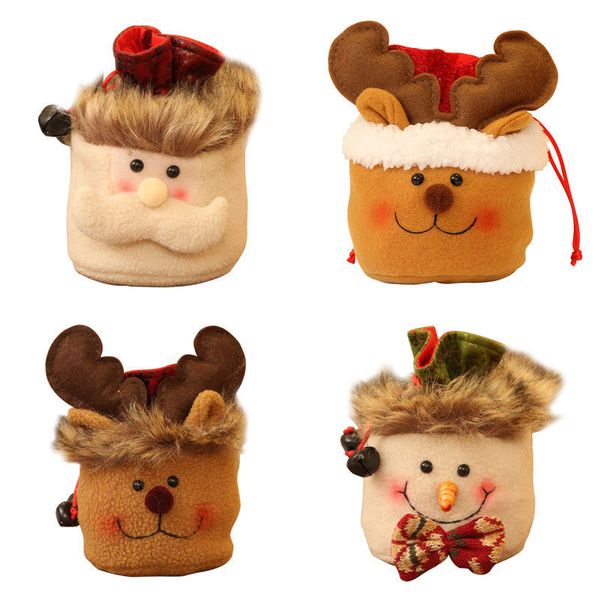 

christmas kid gift candy bag 5 styles cute santa snowman elk storage bag xmas decor 2019 new year children storage gift bags hot