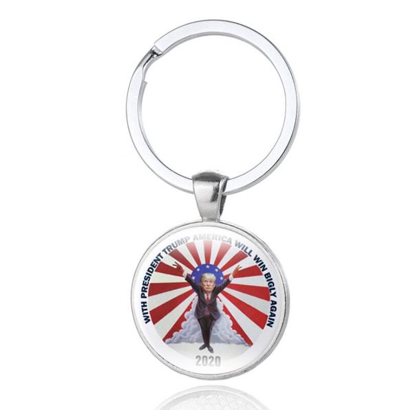 

trump 2020 брелок время gem flag key chain metal переизбрать trump подвеска key ring подарочный брелок ювелирные изделия, Silver