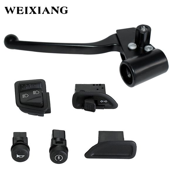 

7/8" 22mm left brake levels oem switch button assembly for piaggio zip 50 horn turn signal high low beam electric start switches