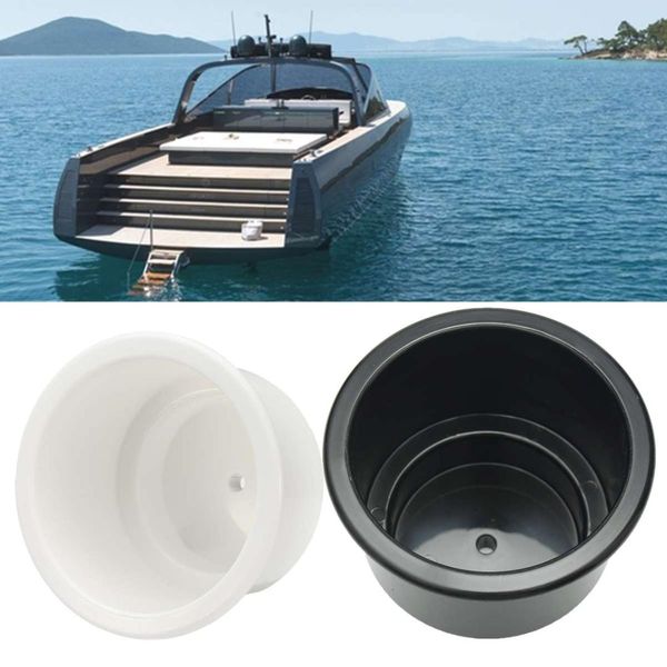 

car cup drink can water bottle holder for boat/car/rv/sofa plastic marine boat rv with water outlet black/white with drain holes