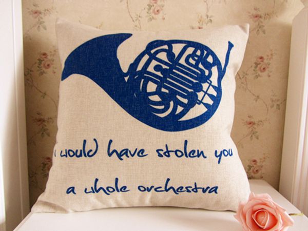 

new zippered pillow cushion 17x17 inch for how i met your mother blue french horn