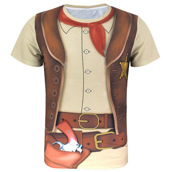 

men pilot police 3d t shirt doctor gentleman funny party cop punpkin pirate sailor santa claus carnival cosplay clothes funny, White;black