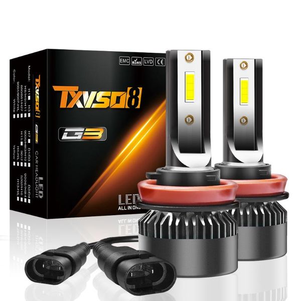

2pcs 15000lm/pair mini car led headlight h7 led bulbs h1 h7 h8 h9 h11 headlamps kit 9005 hb3 9006 hb4 auto lamps