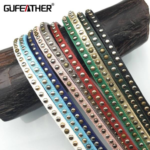 

gufeather p44 / 5mm кожаный шнур с заклепками / аксессуары для украшений / находки браслета / украшения для драгоценностей / аксессуары для