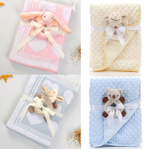 

newborn soft fleece baby blanket pram crib moses basket infant toddler girl boy