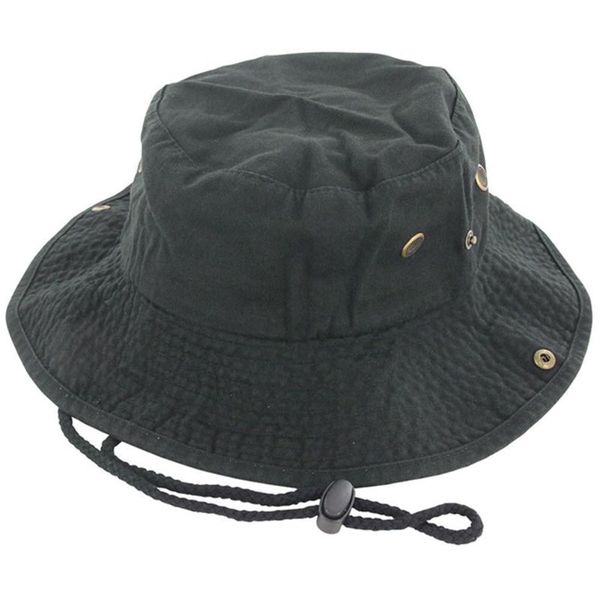 

drawstring cap summer hunting sun protection mountain wide brim fishing men bucket hat outdoor casual