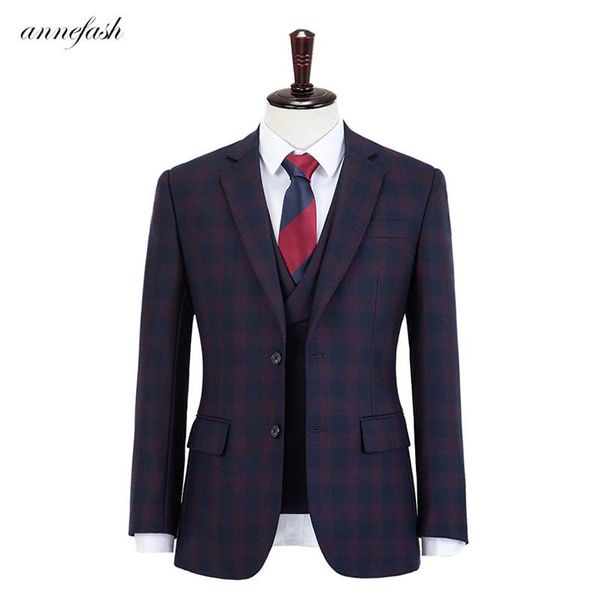 

custom made 150's worsted pure wool light blue windowpane business suit men slim fit suit(jacket+pants+vest, White;black