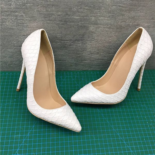 

women lady woman 2019ss new white python leather poined toes wedding heels stiletto high heels shoes pumps boots 12cm 10cm, Black