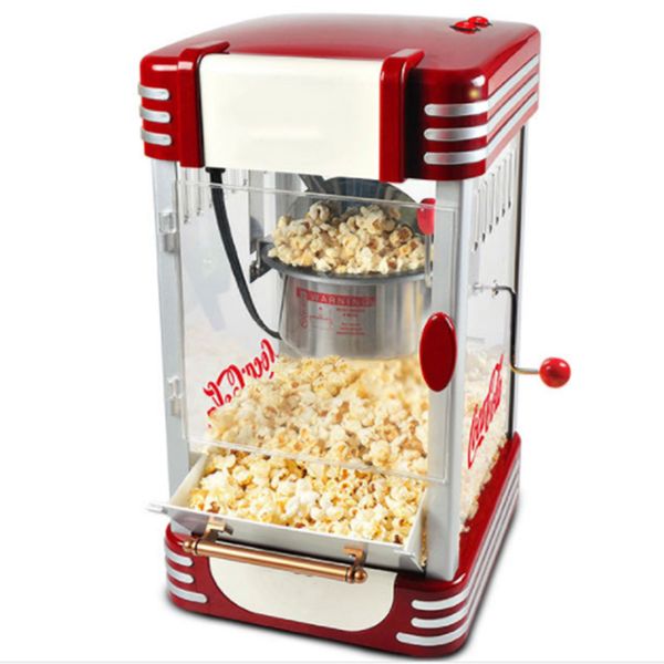 Easy Carry Electric Hot Air Popcorn Maker Retro Machine Cinema Store, супермаркет, ресторан и т. Д. Home Gastronomic.