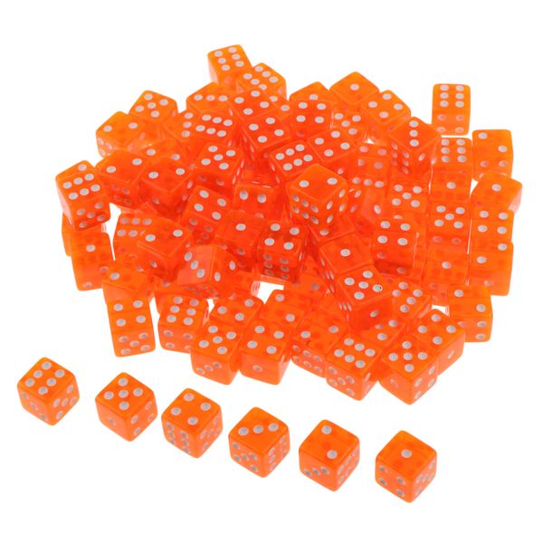

100pcs polyhedral dice die d6 15mm for dnd rpg mtg party game play toys