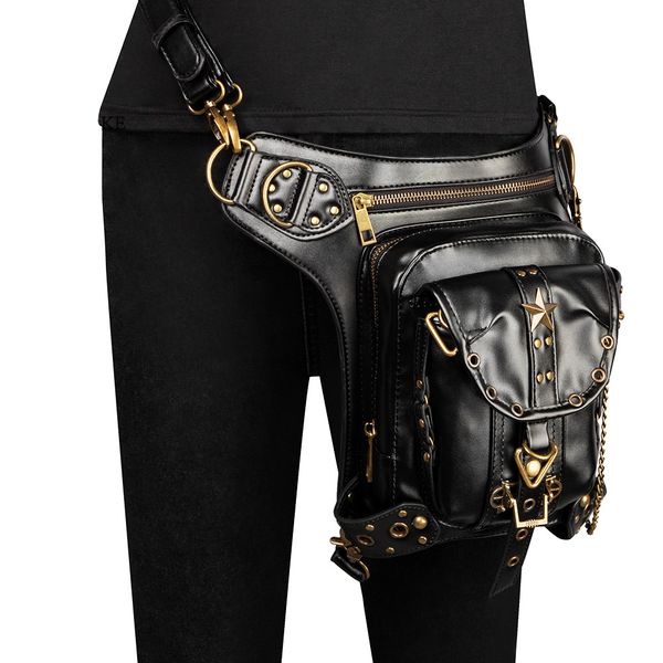 

new vintage steampunk bag steam punk retro rock gothic retro messenger bag goth shoulder waist bags packs victorian style women men leg bag